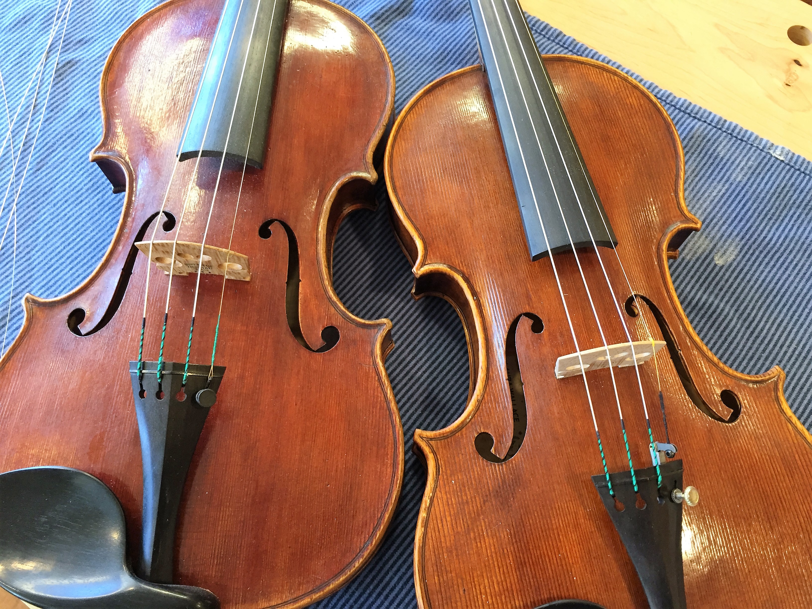 The twins: both build on a Strad Huberman model.